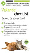 Dierenkliniek Emmeloord vakantie checklist, , Evert van Roekel