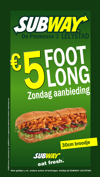 Subway Lelystad Zondag actie, , Letzion bv i.o.
